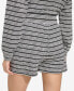 ფოტო #4 პროდუქტის Women's Striped Knit Drawstring Shorts