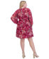 ფოტო #2 პროდუქტის Plus Size Paisley-Print Keyhole Fit & Flare Dress