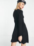 Фото #7 товара Only mini knitted skater dress in black