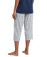 ფოტო #7 პროდუქტის Women's Sleepwell Printed Knit Capri Pajama Pant Made with Temperature Regulating Technology