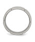 ფოტო #3 პროდუქტის Titanium Brushed Grooved Beveled Edge Wedding Band Ring