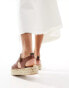 Фото #4 товара Barbour leather strap espadrille sandals in brown