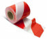 Фото #1 товара Предупреждающая лента 50 мм х 33 м (белый и красный клей