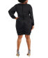 Фото #2 товара Trendy Plus Size Ruched Bodycon Dress