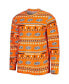 ფოტო #3 პროდუქტის Men's Orange Oklahoma State Cowboys Swivel Long Sleeve T-shirt and Pants Sleep Set