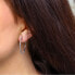 Фото #2 товара Luxury round silver earrings AGUC787