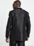 Фото #3 товара Topman slim single breasted suit jacket in black