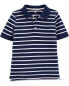 Фото #2 товара Kid Navy Striped Piqué Polo Shirt 5