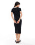 Vero Moda Aware jersey midi dress with contrast trim in black