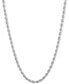 ფოტო #1 პროდუქტის Diamond Cut Rope Chain 20" Necklace (3mm) in 14k White Gold