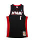 Фото #2 товара Men's Chris Bosh Black Miami Heat Hardwood Classics Retro Name and Number T-shirt