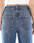 Фото #4 товара ASOS DESIGN high rise mom jeans in mid blue