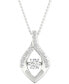 Фото #1 товара Diamond Wishbone 18" Pendant Necklace (1/4 ct. t.w.) in 10k White Gold