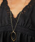 Фото #3 товара Lucky Brand two-Tone Double-Teardrop Pendant Necklace, 30" + 2" extender