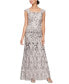 ფოტო #1 პროდუქტის Petite Sequined Embroidered Gown