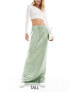 Фото #1 товара 4th & Reckless Tall exclusive satin drawstring waist maxi skirt in sage green