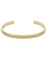 Sadie Linear Texture Gold-tone Stainless Steel Bangle Bracelet