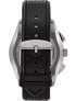 Фото #5 товара Мужские наручные часы с черным кожаным ремешком Maserati R8851112001 Traguardo Hybrid Smart 45mm 3ATM