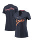 Women's Navy Chicago Bears Riley V-Neck T-shirt