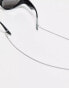 ASOS DESIGN waterproof stainless steel sunglasses chain in silver tone