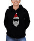 ფოტო #1 პროდუქტის Women's Santa Claus Word Art Hooded Sweatshirt