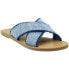 Фото #4 товара TOMS Viv Fringe Flat Womens Blue Casual Sandals 10011778