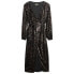 Фото #2 товара Платье с пайетками Superdry Sequin Wrap Long Sleeve Midi Dress