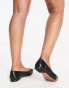 Фото #2 товара ASOS DESIGN Wide Fit Leighton square toe ballet flats in black