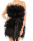 ფოტო #3 პროდუქტის Women's Feather Strapless Mini Dress