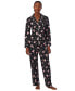 Фото #1 товара Petite 2-Pc. Notched-Collar Pajamas Set