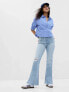 Фото #1 товара High Rise Split-Hem '70s Flare Jeans