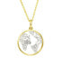 ფოტო #1 პროდუქტის Diamond Accent Gold-plated Map Pendant Necklace