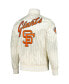 Men's Cream San Francisco Giants Cooperstown Collection Pinstripe Retro Classic Satin Full-Snap Jacket