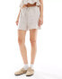 Фото #2 товара Pimkie linen look drawstring short co-ord in beige