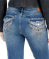 Фото #3 товара Juniors' High-Rise Bootcut Embellished-Pocket Jeans