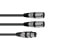 Omnitronic 30225203 - XLR (3-pin) - Female - 2 x XLR (3-pin) - Male - 0.5 m - Black