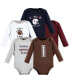 Baby Boys Cotton Long-Sleeve Bodysuits, Football Buddy, 5-Pack