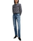 ფოტო #2 პროდუქტის Women’s Straight-Fit Faded-Blue Jeans