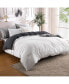 Фото #1 товара 3 Piece Reversible Double Brushed Microfiber Duvet Cover Set, King