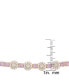 ფოტო #2 პროდუქტის Simulated Opal and Pink Cubic Zirconia Round Adjustable Bolo Bracelet in Fine Rose Gold Plate