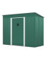 Фото #1 товара XL Galvanized Steel Outdoor Storage Shed with Sloped Roof and Vents