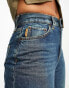 Фото #5 товара ASOS DESIGN mid rise straight jean in vintage blue