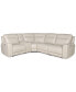 Фото #2 товара CLOSEOUT! Blairemoore 5-Pc. Leather Sectional with 1 USB Console and 3 Power Recliners, Created for Macy's