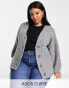 Фото #2 товара ASOS DESIGN Curve chunky stitch cardigan in grey