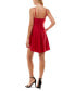 ფოტო #2 პროდუქტის Juniors' Draped-Top Skater Dress