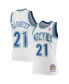 Фото #2 товара Men's Kevin Garnett White Minnesota Timberwolves 1995/96 Hardwood Classics Swingman Jersey - Statement Edition