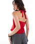 ASOS DESIGN halter waistcoat in red