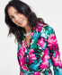 ფოტო #4 პროდუქტის Women's Printed Faux-Wrap Dress, Created for Macy's