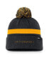 Men's Black Pittsburgh Pirates Hometown Peak Cuffed Knit Hat with Pom