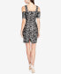 Фото #3 товара Rachel Roy Floral-Print Cold-Shoulder Dress Sz. 6 US (Black) 151340